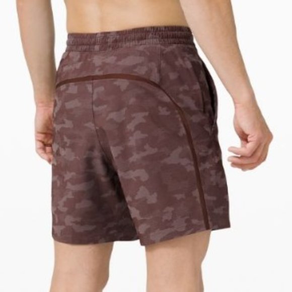 Lululemon Pace Breaker Linerless Camo Brown Short 7'' - Size M - Picture 4 of 11